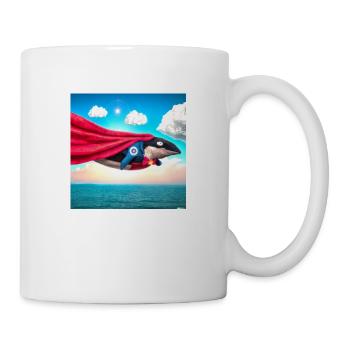 Super-Whale in the Sky - Mug - white - Right
