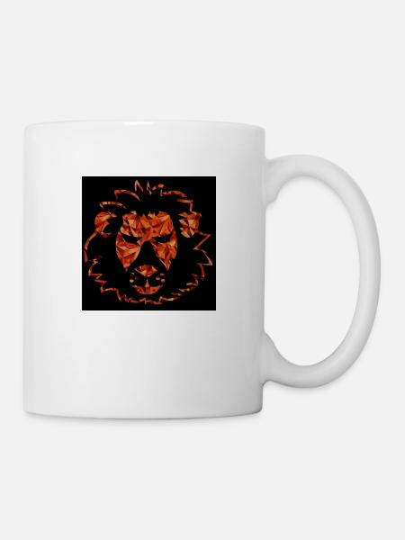 Löwenabbildung - Tasse - Weiß