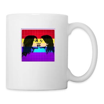 LGBT Queer kiss 🌈🌈 - Mug - white - Right