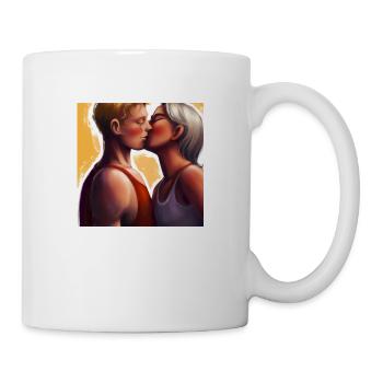 LGBT Queer kiss 🌈🌈 - Mug - white - Right
