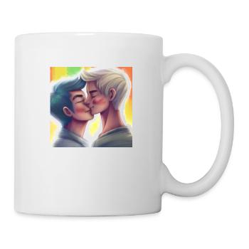 LGBT Queer kiss 🌈🌈 - Mug - white - Right