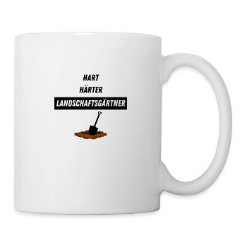 Hart, Härter, Landschaftsgärtner - Tasse - Weiß - Rechts