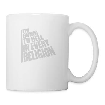 En allant en enfer - Mug blanc - blanc - Droite