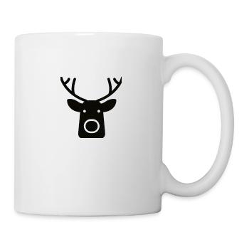 Rentier Elch Hirsch Xmas Weihnachten Geschenkidee - Tasse - Weiß - Rechts