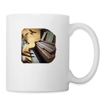 Pianist Fuchs - Tasse - Weiß - Rechts