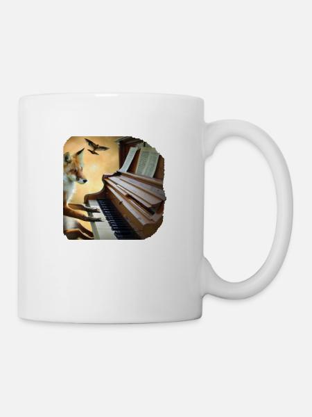 Pianist Fuchs - Tasse - Weiß