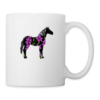 Pferd - Tasse - Weiß - Rechts