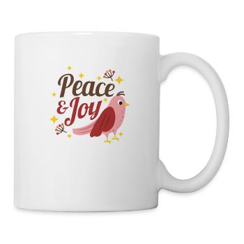 Paix et joie - Mug blanc - blanc - Droite