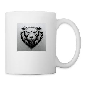 Löwen Kopf - Tasse - Weiß - Rechts