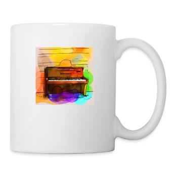Piano kunterbunt - Tasse - Weiß - Rechts