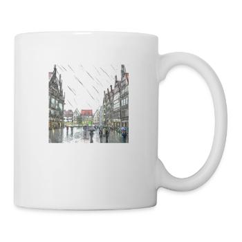 Rain at Münster's Prinzipalmarkt - Mug - white - Right