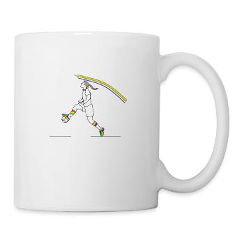 Footballer in rainbow - Mug - white - Right