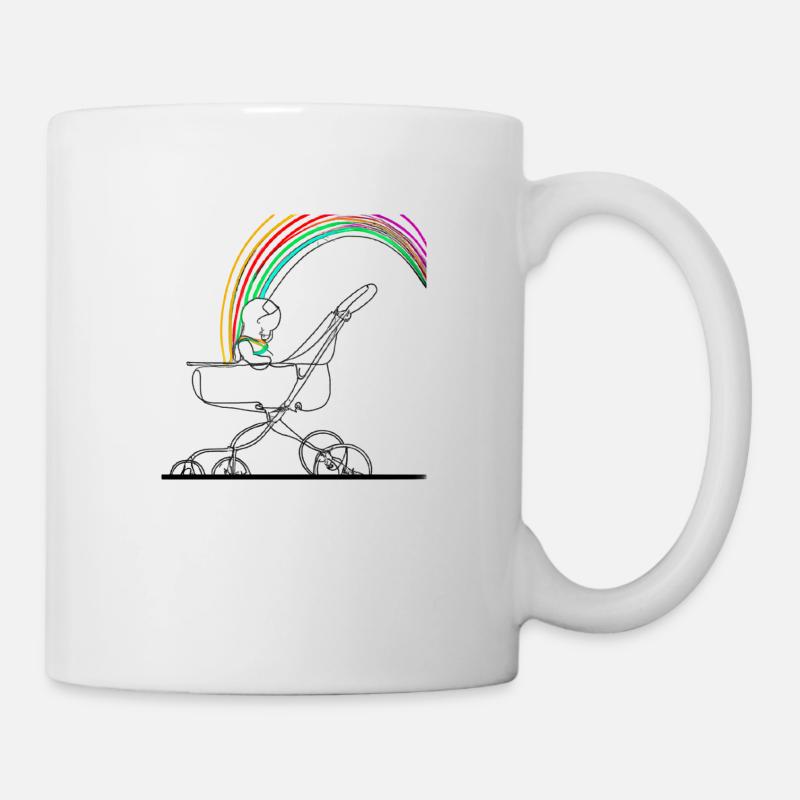 Rainbow Stroller - Mug - white