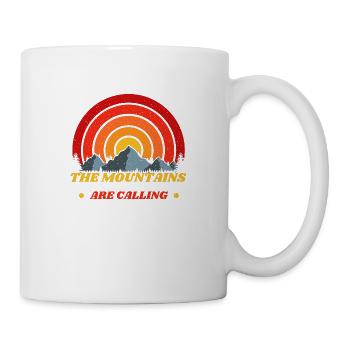 Appel des montagnes, appel des montagnes Thème de la montagne pour tous - Mug blanc - blanc - Droite