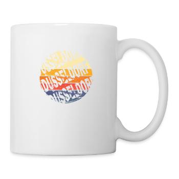 Dusseldorf Germany City Vintage Retro Skyline - Mug - white - Right