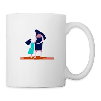 Mom with daughter - Mug - white - Right