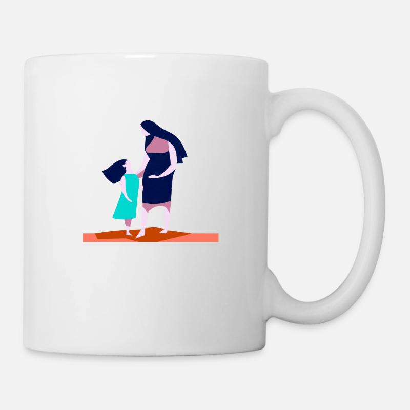 Mama mit Tochter - Tasse - Weiß