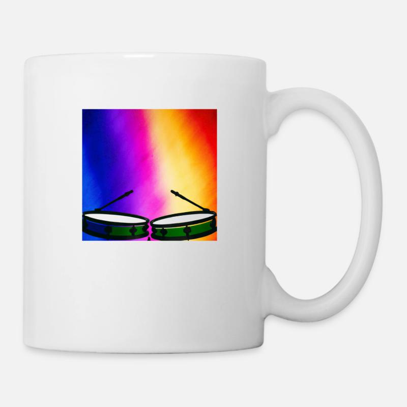 Rainbow Drums - Tasse - Weiß