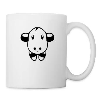 Kuh süß Tier Bauernhof Tiere lustig Kühe neu 6 - Tasse - Weiß - Rechts