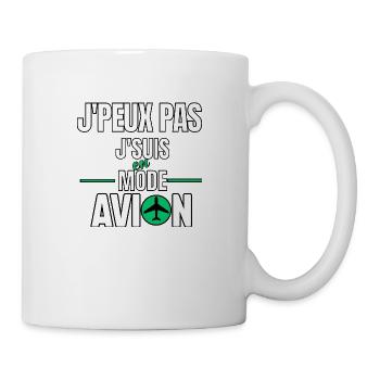 J’peux pas j’suis en mode avion - Mug blanc - blanc - Droite