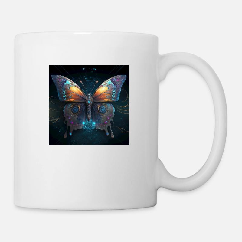 Cyber Butterfly - Mug - white