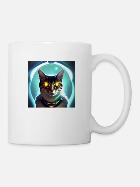 Le chat de l’univers - Mug blanc - blanc
