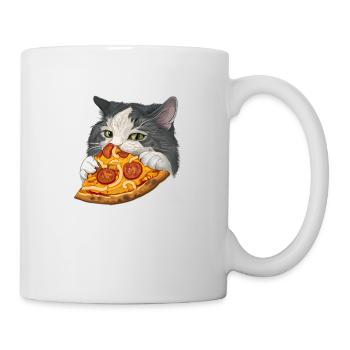 Fluffy Cat Pizza Restauration rapide - Mug blanc - blanc - Droite