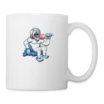 Yeti Eating Meat - Mug - white - Right