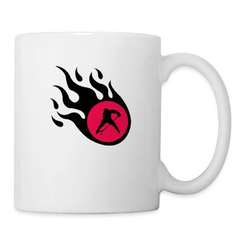 Hockey Flamme - Tasse - Weiß - Rechts