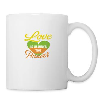 L’amour est toujours la réponse - Mug blanc - blanc - Droite