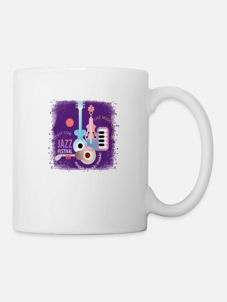 Musique rétro heavy metal Hard Rock Punk vinyle pop - Mug blanc - blanc