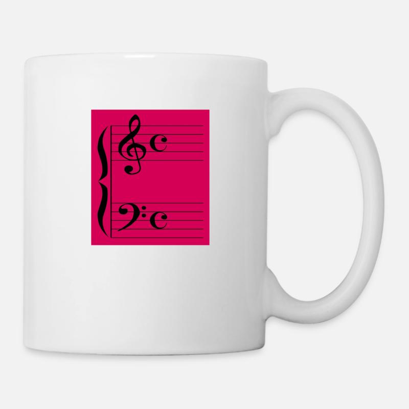 Musikalische Clefs - Tasse - Weiß