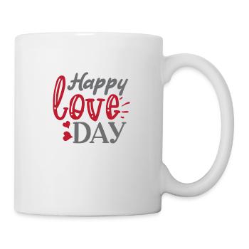 Happy love day - Tasse - Weiß - Rechts