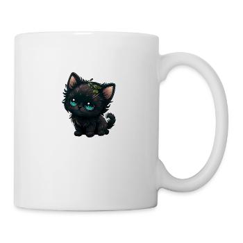 Kawaii Black Kitten - Mug - white - Right