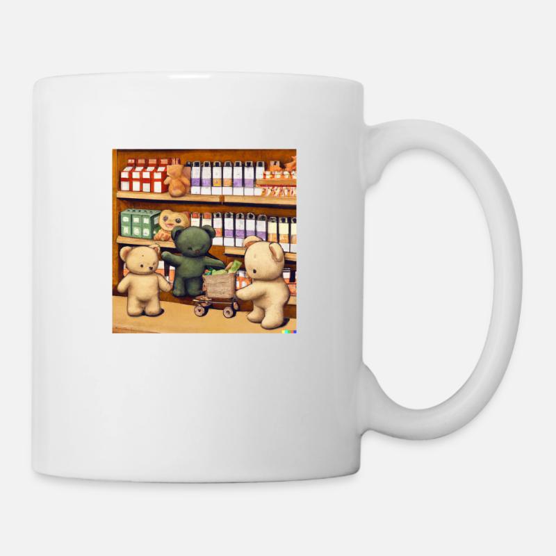 Japanische Teddybären - Tasse - Weiß