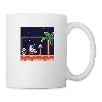Astronaut faulenzen in einem tropischen Resort - Tasse - Weiß - Rechts