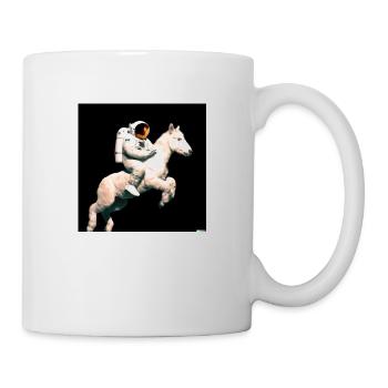 Foto eines Astronauten auf einem Pferd - Tasse - Weiß - Rechts