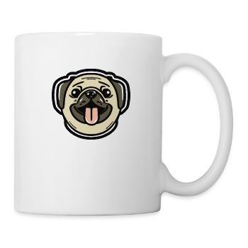 Mops Hund Geschenkidee - Tasse - Weiß - Rechts