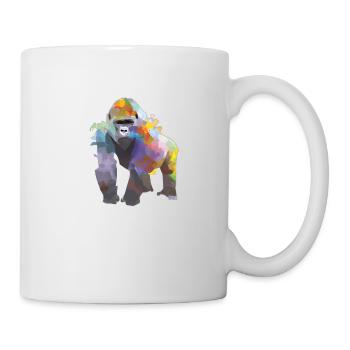 Fierté abstraite et gorille de pouvoir - Mug blanc - blanc - Droite