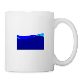 Dark Blue Wave Background - Mug - white - Right