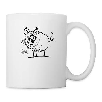 Lustiges Schwein - Tasse - Weiß - Rechts