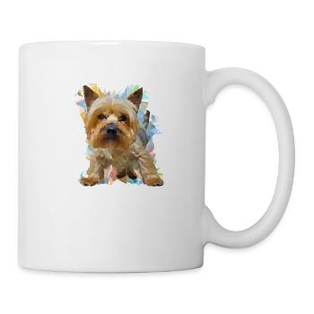 Chien géométrique abstrait coloré - Mug blanc - blanc - Droite