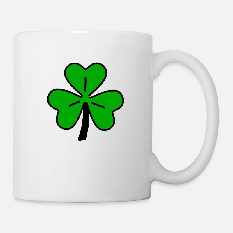 Kleeblatt - Tasse - Weiß