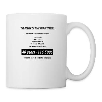 THE POWER OF TIME AND INTERESTS - Tasse - Weiß - Rechts