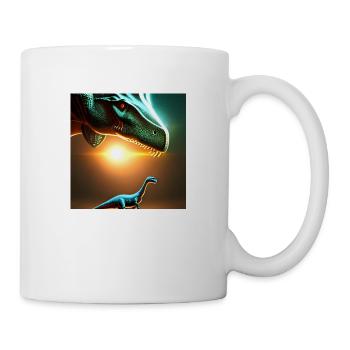 Dinosaur Fossil Dino Trex Nature - Mug - white - Right