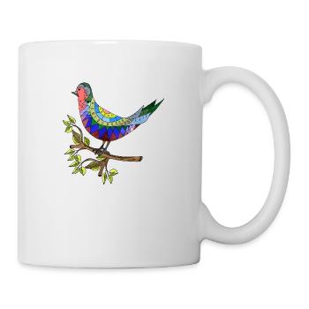 Oiseau - Mug blanc - blanc - Droite