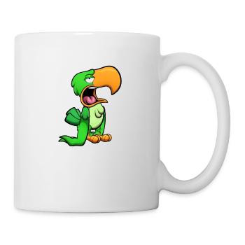 Gelangweilter grüner Papagei - Tasse - Weiß - Rechts