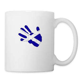 Scotland Flag Hand Print Silhouette - Mug - white - Right