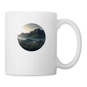 Wunderschöne Berglandschaft im Nebel - Tasse - Weiß - Rechts
