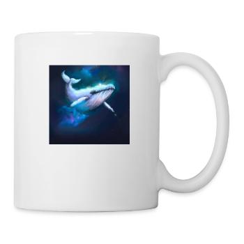 Wal schwebt im Weltraum - Tasse - Weiß - Rechts